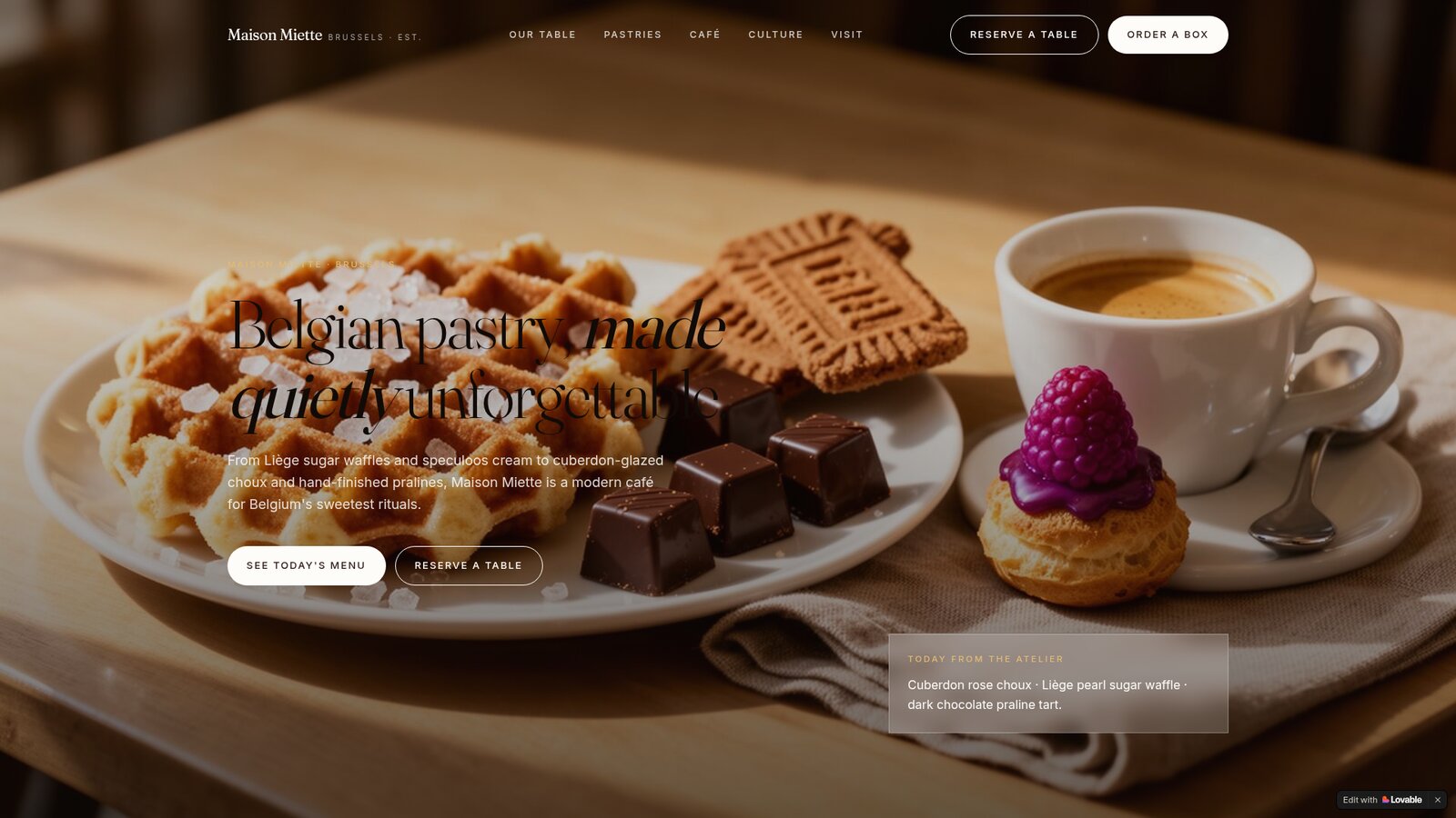 Maison Miette — Hospitality / cultural food identity